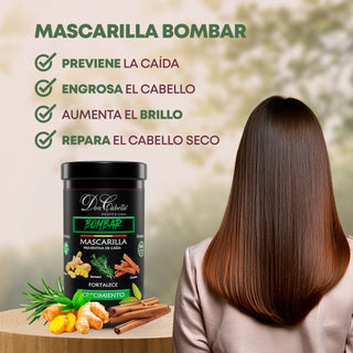 Don Cabello Bombar Mascarilla Preventiva de Caida con Romero, Canela Y Jengibre 1kg - Doncabellopro