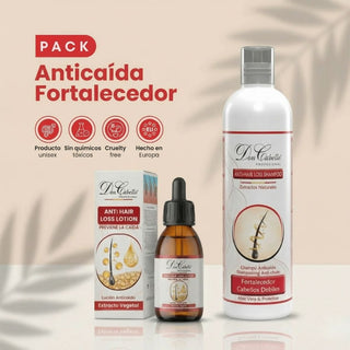 Pack Anticaída Intensivo Keratina – Cabello Débil (Champú + Loción) Don Cabello