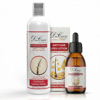 Pack Anticaída Intensivo Keratina – Cabello Débil (Champú + Loción) Don Cabello