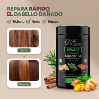 Don Cabello Bombar Mascarilla Preventiva de Caida con Romero, Canela Y Jengibre 1kg