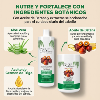 Don Cabello Pack Batana Champú y Mascarilla 1000 ml Nutrición e Hidratación