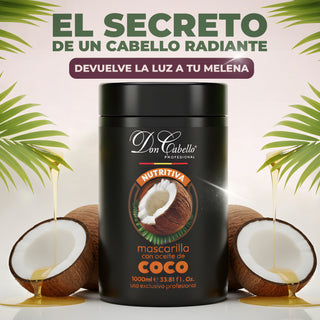 Don Cabello Mascarilla Capilar Nutritiva con Aceite de Coco – Hidratación Intensa – 1000 ml