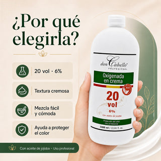 Don Cabello Oxigenada en Crema 20 vol 6% 1000 Ml