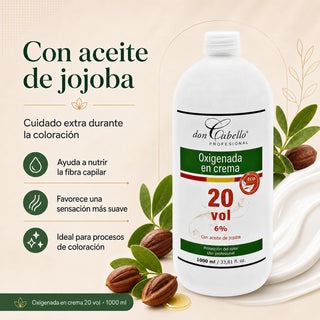 Don Cabello Oxigenada en Crema 20 vol 6% 1000 Ml