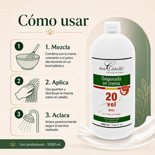 Don Cabello Oxigenada en Crema 20 vol 6% 1000 Ml