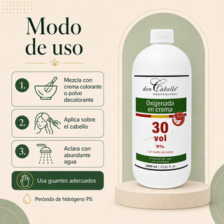 Don Cabello Oxigenada en Crema 30 vol 9%  1000 Ml