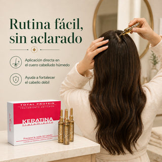 Don Cabello Tratamiento Anticaída con Keratina – Ampollas capilares  – 12 Ampollas x 10 ml