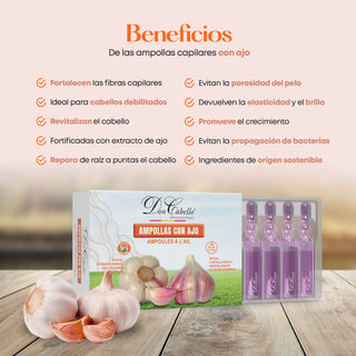 Don Cabello Ampollas capilares – Fortalece las fibras capilares – 12 Ampollas x 10 ml