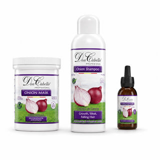 Pack Anticaída Intensivo Cebolla Roja – Caída Fuerte (Champú + Mascarilla + Loción) Don Cabello