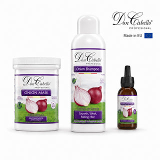 Pack Anticaída Intensivo Cebolla Roja – Caída Fuerte (Champú + Mascarilla + Loción) Don Cabello