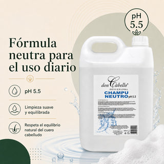 Champú Neutro pH 5.5 Don Cabello Profesional 5000 ml | Ideal para Salones