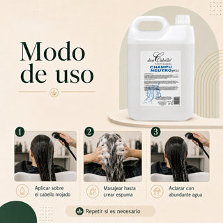 Champú Neutro pH 5.5 Don Cabello Profesional 5000 ml | Ideal para Salones
