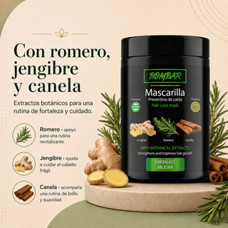 Don Cabello Bombar Preventive Hair Loss Mask with Rosemary, Cinnamon and Ginger 1kg