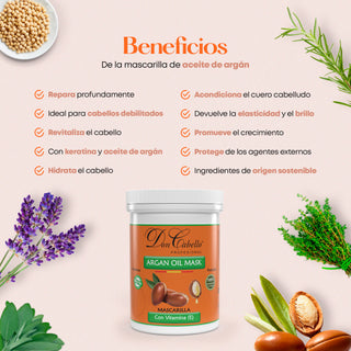 Don Cabello Mascarilla con Aceite de Argán  Hidratación Intensiva