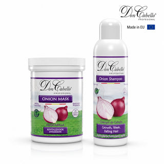 Pack Anticaída Esencial Cebolla Roja – Cabello Débil (Champú + Mascarilla) Don Cabello