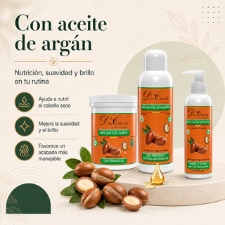 Pack Hidratación Intensa Argán – Cabello Muy Seco (Champú + Mascarilla + Tratamiento) Don Cabello