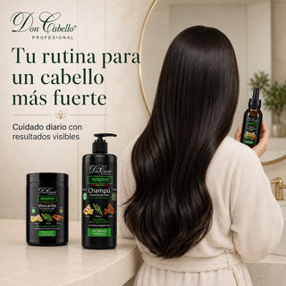 Pack Bombar Anticaída Intensivo Romero & Jengibre – Cabello Débil (Champú 1L + Mascarilla 1 kg + Loción 125 ml) Don Cabello