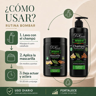 Pack Bombar Anticaída Romero & Jengibre – Cabello Débil (Champú + Mascarilla) Don Cabello