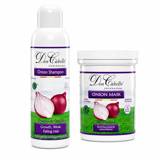 Pack Anticaída Esencial Cebolla Roja – Cabello Débil (Champú + Mascarilla) Don Cabello