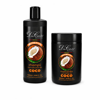 Pack Hidratación Coco – Cabello Seco (Champú + Mascarilla) Don Cabello