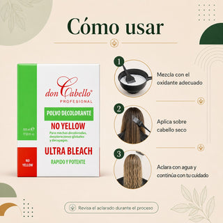 Don Cabello - Polvo Decolorante - No Yellow - Ultra Bleach - 500 Ml