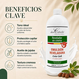 Don Cabello Emulsión reveladora – Crema reveladora 1000 Ml