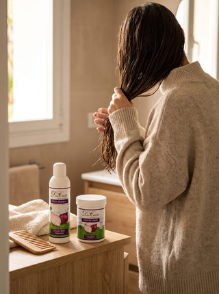 Pack Anticaída Esencial Cebolla Roja Don Cabello en la rutina de baño