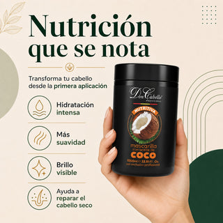 Don Cabello Nourishing Hair Mask with Coconut Oil – Intense Hydration – 1000 ml