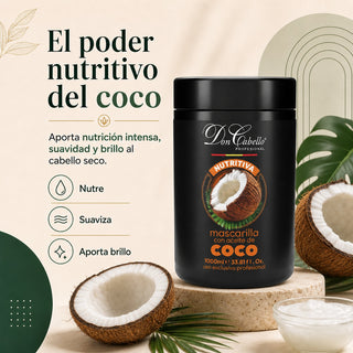 Don Cabello Nourishing Hair Mask with Coconut Oil – Intense Hydration – 1000 ml