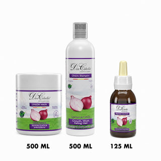 Pack Anticaída Intensivo Cebolla Roja – Caída Fuerte (Champú + Mascarilla + Loción) Don Cabello