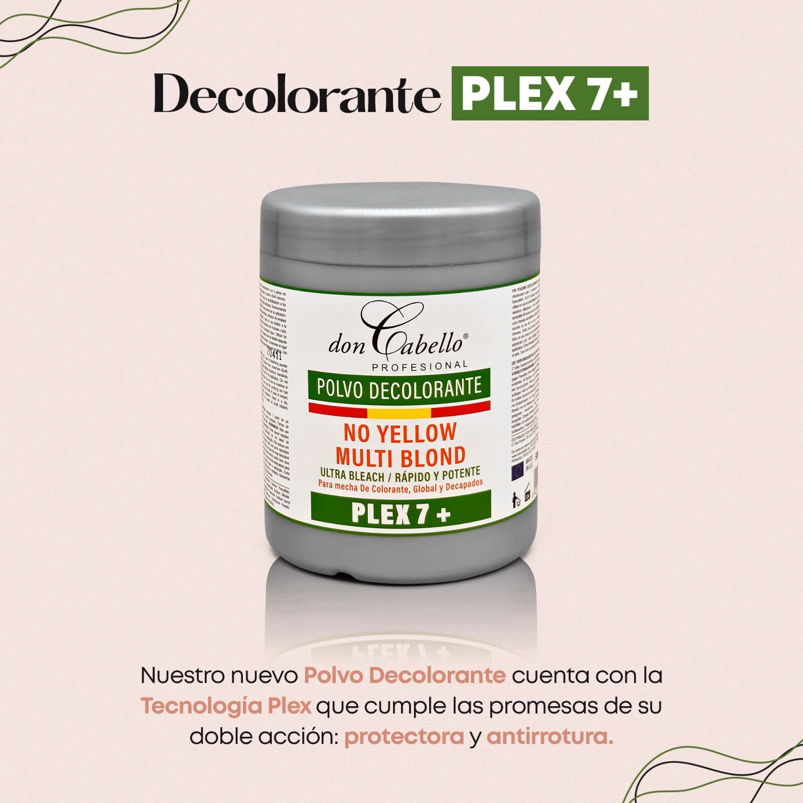Don Cabello Polvo Decolorante Plex 7 – Anti Amarillos 500 g